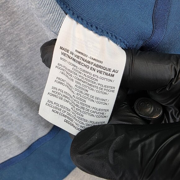 Nike Fleece Hoodie Jacket Womens Small Blue Full Zip Pockets Swoosh 930757-474 - Picture 10 of 12